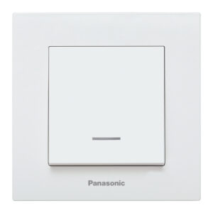 BOUTON POUSSOIR LUMINEAU AVEC CADRE BLANC KARRE PLUS