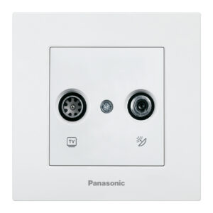 PRISE TV SAT BLANC AVEC CADRE