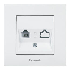 RJ45 OU RJ11 BLANC AVEC CADRE